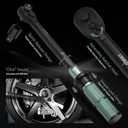 DISEN 9PCS Click Torque Wrench Set 1/4" 3/8" 1/2" Drive 20-220 In.lb, 5-45 Ft.lb, 10-170 Ft.lb with 6 Adapters, 3% Accuracy, 72-Tooth, Dual Scale, Storage Case for Bike, Motorcycle, Car, Truck Repair