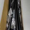 Black Double Curtain Rod 38 to 62 Inches, Blackout Wrap Around Curtain Rod for Windows, 6/8 Inch Room Darkening Telescoping Double Drapery Rod, Easy Install for Rentals & Apartments, 38"-62"(Suitable for 30"-54" windows), Black