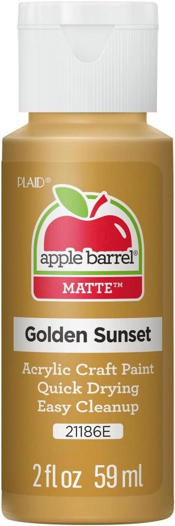 Apple Barrel Acrylic Paint in Assorted Colors (2 Ounce), Golden Sunset (2 Fl Oz (Pack of 1))