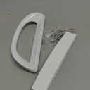 Patio Sliding Door Handle Set, Perfect Replacement Mortise Style Handle Set Fits Door Thickness from 1-1/2" to 1-3/4", 3-15/16" Screw Hole Spacing, Non-Keyed, White