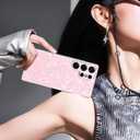 Newseego for Samsung Galaxy S25 Ultra 5G Case, Luxury Bling Rhombus Pattern Plating Case for Women Girls Men Anti-Scratch Soft TPU Frame Hard PC Back Bumper Cover for Samsung Galaxy S25 Ultra-Pink