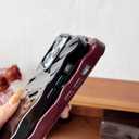 Caseative for iPhone 14 Pro Case,Water Ripple Pattern Curly Wave Shape Soft Phone Case (Purple)