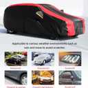 6-Layer Car Cover Waterproof All Weather for Automobiles,Universal Fit for SUV,Outdoor Full Cover Rain Sun UV Protection with Zipper Cotton,Fit SUV Jeep-Length (184" to 190")