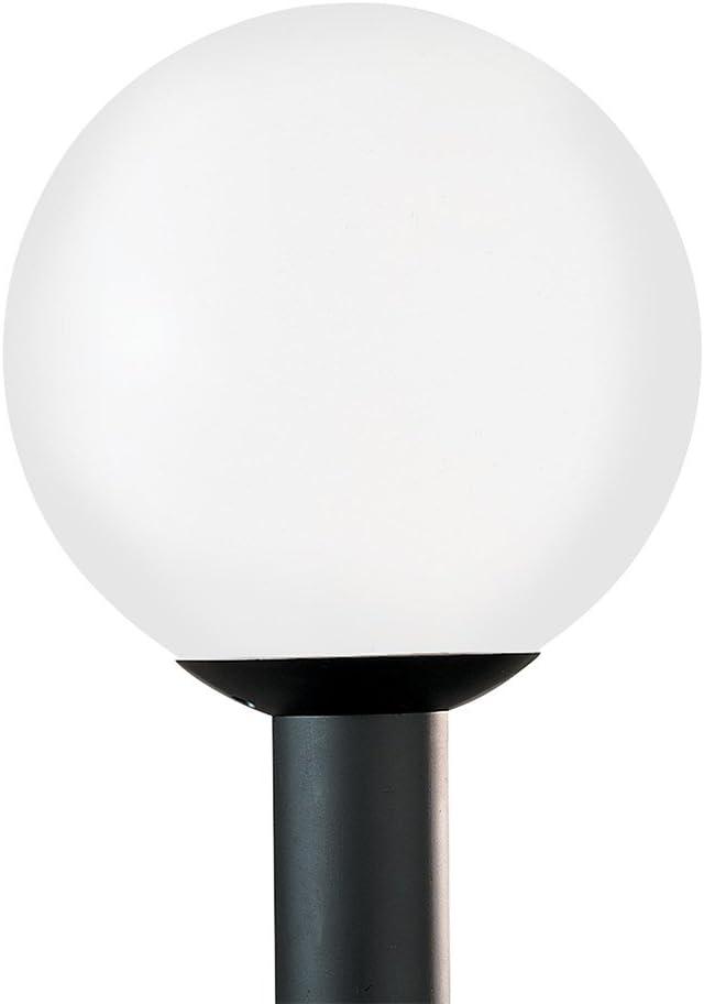 Generation Lighting 8254-68 Outdoor Globe Traditional One - Light Outdoor Light Post Outside Fixture, White Plastic Finish, 1-Light, cETL Listed, Safety Rated for Wet Locations