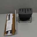 Knife Set, D.Perlla 6 Pieces Small Kitchen Knife Set with Block, German Stainless Steel Knives Set, Sharp Chef Knife Block Set, Black