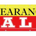 2x6 Feet Clearance Banner Store Sale Sign With Grommets Polyester Fabric Reusable Weatherproof Sale Banner for Outdoor Indoor Advertising Business Marketing Store