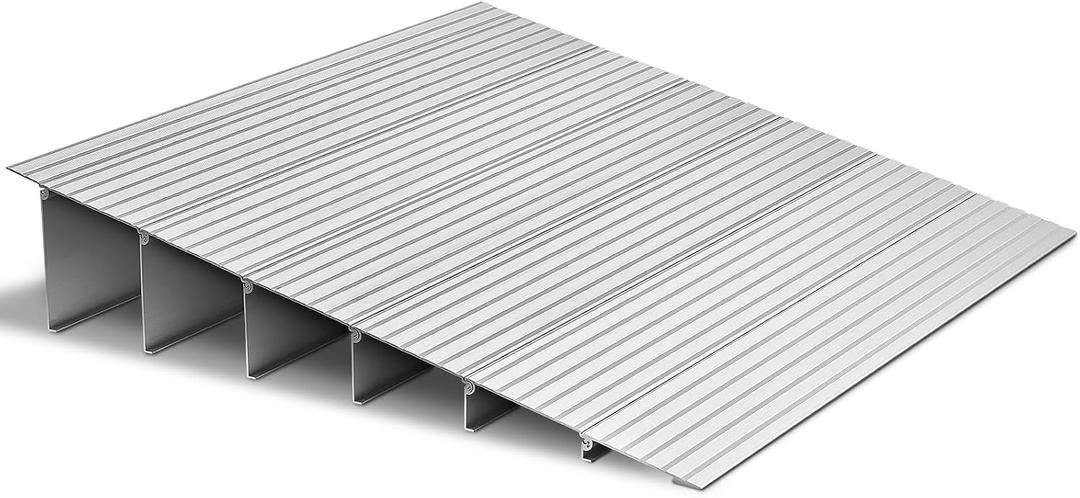 VEVOR Door Threshold Ramp, 6 inch Rise, Aluminum Alloy Threshold Ramp Rated 800 lbs Load Capacity, Handicap Ramps for Home Steps for Wheelchair, Scooters, Power Chairs, Walkers, Bicycle, Tricycle