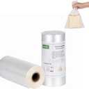 Food Storage Bags 8" x 12" 1/2 Gallon Clear Plastic Bag Roll Food-grade Plastic Produce Bag roll for lunches, Freezer & Oven-Safe PE bags for Kitchen Use , Fruits, Meat, Sandwich Bags 620/Roll