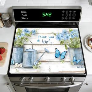 Stove Top Covers for Electric Stove: Heat Resistant Protector Glass Stove Top Expands Counter Space, Stylish Kitchen Decor (G253991)