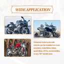 Motorcycle Mirrors Rear View Side Mirror, Convex Handlebar Rear View Side Mirror with M8 M10 Bolt Compatible with Scooter, ATV, Dirt Bike, Cruiser, Snowmobile and More