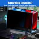 [2 Pack Magnetic Computer Privacy Screen for 21.5 Inch Monitor