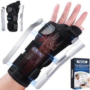 Carpal Tunnel Wrist Brace with Thumb Support,Adjustable Thumb Spica Splint Right Left Hand,Wrist Guard for Arthritis,Tendonitis,Pain,Sprain,De Quervain's Tenosynovitis Women & Men