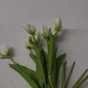 Artificial Tulips Flowers  20" Long Stem Faux Tulips, 10PCS Real Touch Fake White Tulip for Vase, Farmhouse, Kitchen, Spring & Wedding Home Decor
