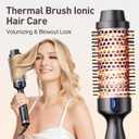 Thermal Brush 1.77", Long Lasting Hair Curling Iron Brush, Ionic Heated Round Brushes Makes Hair Smoother Get Natural Curls, 2 Temp Settings, Universal Voltage for Travel, Easy to Use, Rose Gold