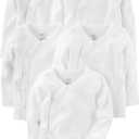 Simple Joys by Carter's Baby 5-Pack Side-snap Long-Sleeve Shirt, Size: 0-3 Months