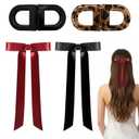 Magnet Hair Clips, 4-Piece Set with Bow and Animal Print Designs, Strong Magnetic Hold for Various Hairstyles, ABS Material Construction
