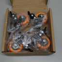 2 Inch Caster Wheels, Threaded Stem Casters Set of 4 Heavy Duty, 5/16"-18x1 (Screw Diameter 5/16", Stem Length 1"), Safety Dual Locking Industrial Castors, Wheels for Cart, Furniture