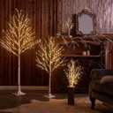 LITBLOOM Lighted Twig Birch Tree with Fairy Lights 6FT 330 LED for Indoor Outdoor Home and Christmas Holiday Decoration