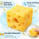 Yellow Cheese Squishy Slow Rising, Squishy Squeeze Cheese Block, Soft Novelty Toy, Stress Balls for Adults Rebounding Sensory Squishys Cheese (3.93in)