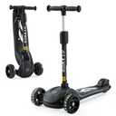 Kick Scooter Adjustable Height Adjustable Handlebar，Kids Scooter 3 Wheel with LED Lights，Suitable Kids Ages 2，Ages 6，Ages 8，Extra Wide Deck for Boys and Girls