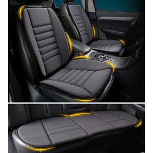 kingphenix 5-Piece Memory Foam Car Seat Cushion Set with Full Back Support Pillow, Comfort for Long Drives & Road Trips, Universal Automotive Comfort for Most Car, Van, Truck, SUV, Dark Grey
