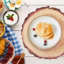 Tree Stump Coasters 4 Pack Place Mats Table Mats for Dining Table Plastic Set