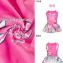 CuteBone Happy Easter Eggs Dog Dress Velvet for Small Dogs Girl Pink Puppy Dresses Dog Clothes CVA18L-D, Large