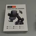 CHGeek Wireless Car Charger, 2026 Upgrade 15W Fast Charging Auto Clamping Car Phone Holder Charger, Phone Holders for car Mount, fit for iPhone 17 16 15 14 13 Mini Pro Max XR, Samsung Galaxy S25 Ultra (Matte Black)