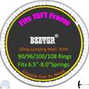 Trampoline Replacement Mat,Fits 15ft Round Frame with 90/96/100/108 Rings,Fits 5.3-8.5" Springs,Longer Lasting with 10 Rows of Stitches,w/Pull Hook and Gloves,13ft-13.4ft Trampoline Mat