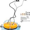 Tool Daily 20" Pressure Washer Surface Cleaner Dual Handle,Power Washer Surface Cleaner Attachment with 4 Wheels, Pressure Washer Accessory for Driveway Sidewalk Curb Deck Patio Cleaning, 4500PSI