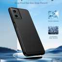 FNTCASE for Moto G-5G 2024 Case: Moto G 2024 Phone Case 14FT Military Grade Drop Protection with Screen Protector Shockproof Rugged Anti-Slip Sweat-Resistant Matte Dual Layer Daily Cover (Black)
