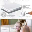 Unbreakable Mirror Tiles, 8PCS 8x8 Peel And Stick on Mirror for Wall Mirrors Decorative, Toddlers for Kids Bedroom, Plastic Gym Frameless Door Small Adhesive Mirrors for Classroom Decor Stickers