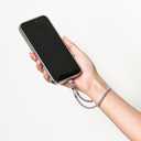 Metal Phone Wrist Strap Stainless Steel Phone Lanyard Metal Chain Smartphone Strap Wristlet Lanyard Bracelet Charm (Twisted/Silver)