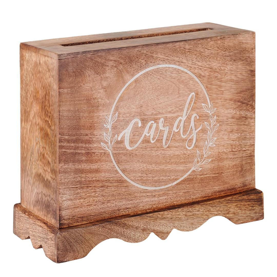 Eximious India Wedding Card Box with Card Slit and Lock 12"X10"X4.5"- Gift Wishing Well Card Box for Weddings, Receptions, Birthdays, Graduations, Baby Showers, Honeymoon Funds KHNDCNC (White)