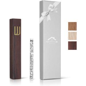 A&S Mezuzot Mezuzah Case in Western Wall Design Waterproof Judaica Door Mezuza for Home Blessing (Black Polyrasin, 7 Inches)
