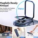 Lens Stand for iPhone 17 Pro Max Case (with Camera Control Button) Compatible with MagSafe, Military-Grade Drop Protection Magnetic Phone Case for iPhone 17 Pro Max Clear Cover, Deep Blue