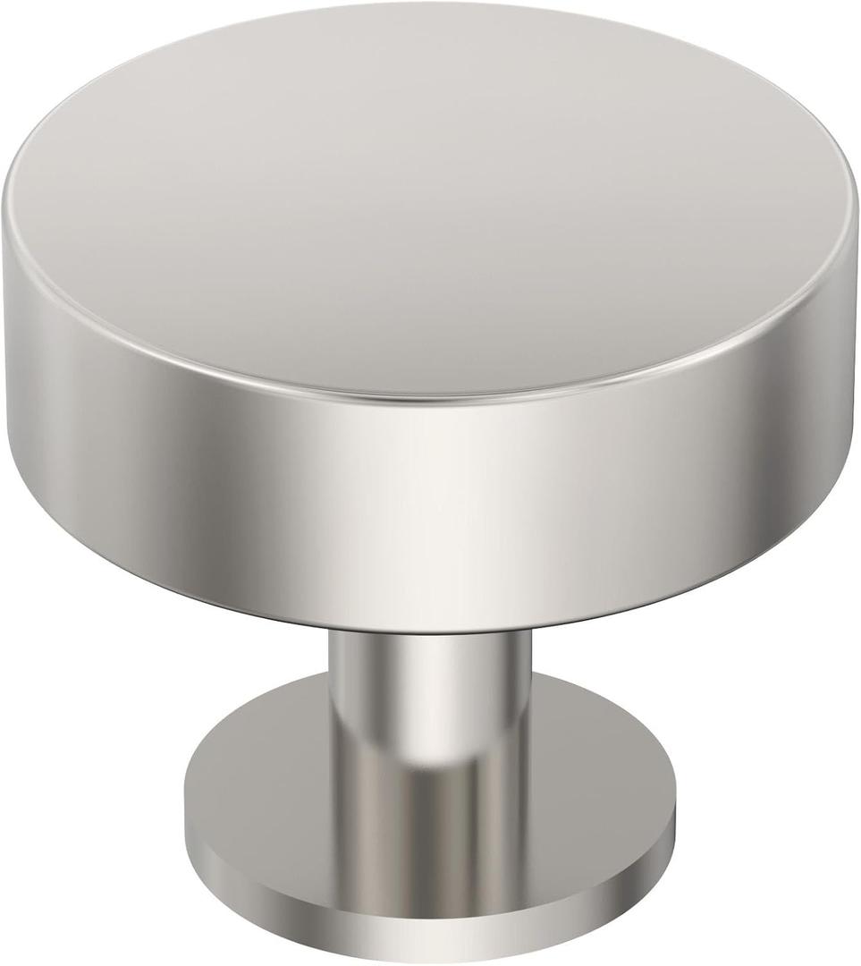 Amerock BP36864PN | Radius 1-1/4 inch (32mm) Diameter Polished Nickel Cabinet Knob | Kitchen Cabinet Hardware | Furniture Hardware | Drawer Handle