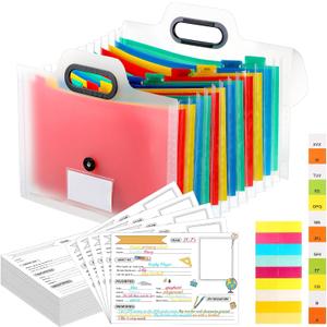 Motipuns School Memory Box K-12 Memory Book Photo Album for Kids, School Years Keepsake Scrapbook from Preschool Through 12th Grade with 13 Pocket for Storage Pictures File Keeper(1 Pc,White)