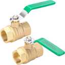 2PCS 3/4’’ NPT Ball Valve, Lead-Free Brass, Full Port Shut Off Valve