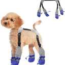 Dog Boots Leggings Waterproof Dog Boots Anti-Slip Dog Shoes Pet Paws Protector Dirty-Proof Dog Outdoor Walking Running Hiking Booties with Dog Leggings Shoes for Small Dogs Puppy