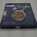 ECOMBRELLA Pizza Peel 12 inch – Metal Pizza Peel with Foldable Wooden Handle – Aluminum Pizza Paddle for Pizza Bread Dough - Free Pizza Making Accessories, Rocker Cutter & Pizza Mat