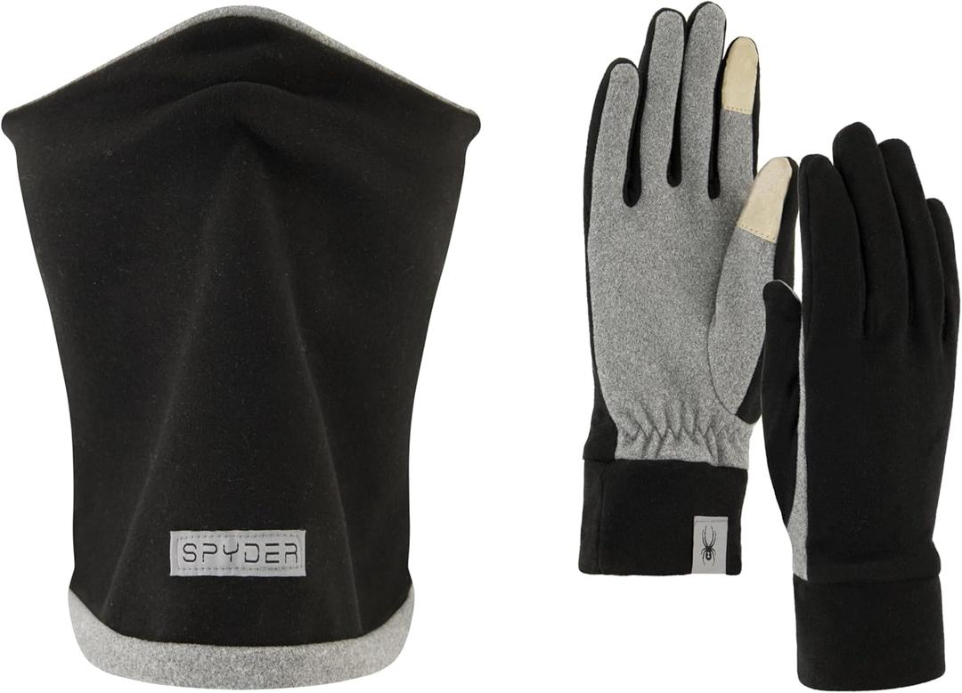 Spyder Women's Two Piece Set - Reversible Neck Gaitor and Gloves, one size