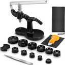 17-Piece Watch Battery Replacement Tool Kit with Watch Press and Back Removal Tool - Professional Watch Repair Kit for All Types of Watches