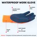 DS Safety Waterproof Work Gloves Hycool Grip Working Gloves L6201(Orange) (3, S)