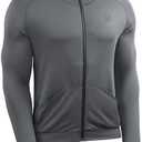NELEUS Men's Full-Zip Athletic Jacket with Hoodies Workout Long Sleeve Fishing Hiking Performance Shirt, Size L