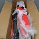 GYMMALL Inflatable Floating Dock Platform, 10ft*6ft Air Dock Platform Floating Island Raft with None-Slip Surface, 6in Thick Water Floating Dock Mat for Swimming Pool Lake Beach Ocean - Blue Red