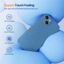 Miracase Designed for iPhone 14 Case with Screen Protector,[Upgraded Enhanced Camera Protection],Shockproof Liquid Silicone Case with Microfiber Lining, 6.1 inch,Capri Blue