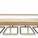 Metal & Wood Wine & Glass Rack 19.4"×10"