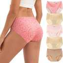 INNERSY Women's Seamless Underwear No Show Invisible Lightweight Hipster Panties 5-Pack, Size L