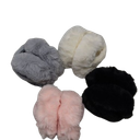 4pcs Fuzzy Ear Muffs for Women, Foldable Faux Fur Ears Warmer Fluffy Outdoor Cute Earmuffs Winter Accessories (4, White/Black/Dark Grey/Pink)